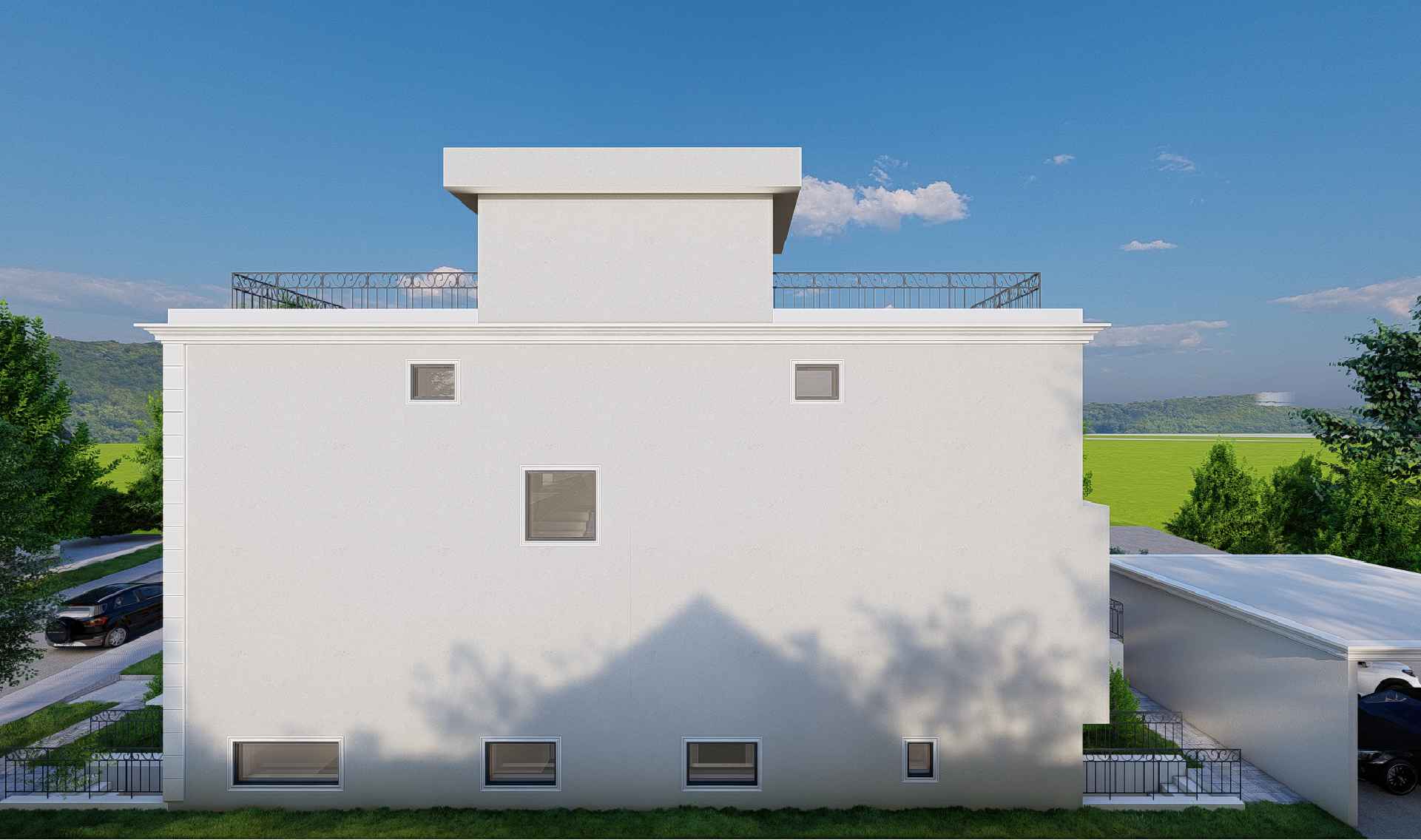 West side elevation